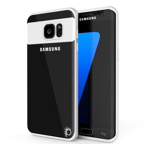 Galaxy S7 Edge Case [MASK Series] [WHITE] Full Body Hybrid Dual Layer TPU Cover W/ Protective PUNKSHIELD Screen Protector (Color in image: white)