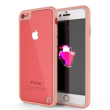 Cargar imagen en el visor de la galería, iPhone SE (4.7&quot;) Case [MASK Series] [PINK] Full Body Hybrid Dual Layer TPU Cover W/ protective Tempered Glass Screen Protector (Color in image: rose)
