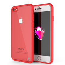 Cargar imagen en el visor de la galería, iPhone SE (4.7&quot;) Case [MASK Series] [RED] Full Body Hybrid Dual Layer TPU Cover W/ protective Tempered Glass Screen Protector (Color in image: red)

