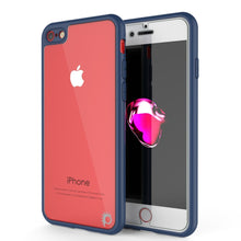 Cargar imagen en el visor de la galería, iPhone SE (4.7&quot;) Case [MASK Series] [NAVY] Full Body Hybrid Dual Layer TPU Cover W/ protective Tempered Glass Screen Protector (Color in image: navy)
