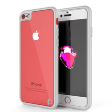 Cargar imagen en el visor de la galería, iPhone SE (4.7&quot;) Case [MASK Series] [WHITE] Full Body Hybrid Dual Layer TPU Cover W/ protective Tempered Glass Screen Protector (Color in image: white)
