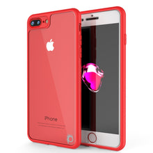 Cargar imagen en el visor de la galería, iPhone 7 PLUS Case [MASK Series] [RED] Full Body Hybrid Dual Layer TPU Cover W/ protective Tempered Glass Screen Protector (Color in image: red)
