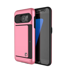 Load image into Gallery viewer, Galaxy s7 Case PunkCase CLUTCH Pink Series Slim Armor Soft Cover Case w/ Tempered Glass (Color in image: Pink)
