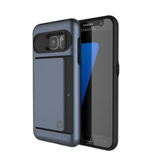 Load image into Gallery viewer, Galaxy s7 Case PunkCase CLUTCH Navy Series Slim Armor Soft Cover Case w/ Tempered Glass (Color in image: Navy)
