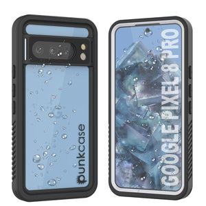 Carcasa impermeable Google Pixel 8 Pro, Punkcase [Serie Extreme] Cubierta protectora resistente con protector de pantalla incorporado [Blanco]