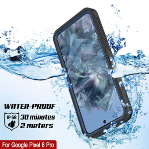 Funda resistente al agua para Google Pixel 8 Pro, Punkcase [Serie Extrema] con cubierta blindada y protector de pantalla integrado [Azul Marino]