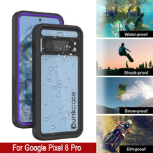 Load image into Gallery viewer, Funda resistente al agua Google Pixel 8 Pro, Punkcase [Serie Extrema] Protector Antichoque con Protector de Pantalla Integrado [Morado]
