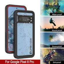 Load image into Gallery viewer, Funda impermeable Google Pixel 8 Pro, Punkcase [Extreme Series], cubierta armor con protector de pantalla incorporado [Rojo].
