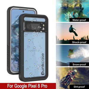 Funda impermeable para Google Pixel 9 Pro XL, Punkcase [Extreme Series] Armor Cover con protector de pantalla incorporado [blanco]