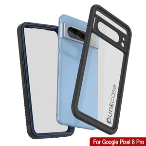 Funda resistente al agua para Google Pixel 8 Pro, Punkcase [Serie Extrema] con cubierta blindada y protector de pantalla integrado [Azul Marino]