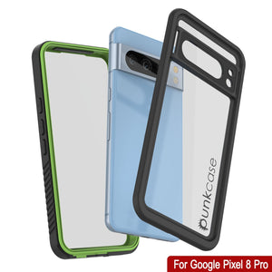 Estuche impermeable para Google Pixel 8 Pro, Punkcase [Serie Extrema] Cubierta con armadura con protector de pantalla incorporado [Verde claro].