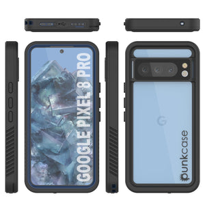 Funda resistente al agua para Google Pixel 8 Pro, Punkcase [Serie Extrema] con cubierta blindada y protector de pantalla integrado [Azul Marino]