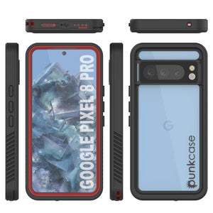 Funda impermeable Google Pixel 8 Pro, Punkcase [Extreme Series], cubierta armor con protector de pantalla incorporado [Rojo].