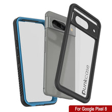 Load image into Gallery viewer, Funda resistente al agua para Google Pixel 8, Punkcase [Extreme Series] con cubierta de armadura y protector de pantalla integrado [azul claro].
