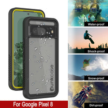 Load image into Gallery viewer, Estuche impermeable Google Pixel 8, Punkcase [Serie Extrema], cubierta de armadura con protector de pantalla incorporado [Amarillo].
