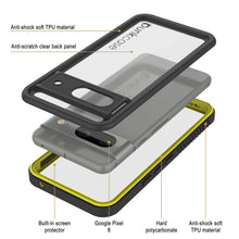 Load image into Gallery viewer, Estuche impermeable Google Pixel 8, Punkcase [Serie Extrema], cubierta de armadura con protector de pantalla incorporado [Amarillo].
