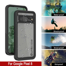 Load image into Gallery viewer, Funda impermeable para Google Pixel 8, Punkcase [Serie Extrema] Cubierta blindada con protector de pantalla incorporado [Negro]
