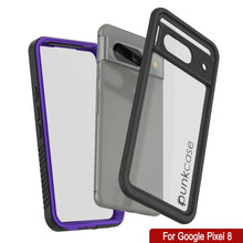 Load image into Gallery viewer, Carcasa impermeable para Google Pixel 8, Punkcase [Extreme Series], con cubierta protectora resistente/protector de pantalla incorporado [morada].
