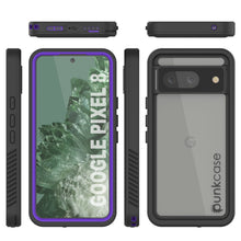 Load image into Gallery viewer, Carcasa impermeable para Google Pixel 8, Punkcase [Extreme Series], con cubierta protectora resistente/protector de pantalla incorporado [morada].
