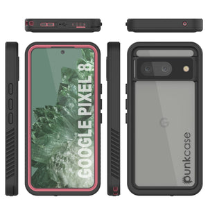 Google Pixel 8 Funda Impermeable, Punkcase [Extreme Series] Cubierta de Armadura con Protector de Pantalla Incorporado [Rosa]