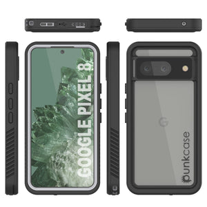 Carcasa impermeable Google Pixel 8, Punkcase [Serie Extrema], cubierta protectora resistente con protector de pantalla incorporado [blanca].