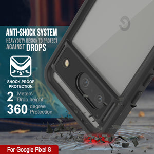 Funda impermeable Google Pixel 8, Punkcase [Serie Extrema] con protector de pantalla incorporado [Azul marino]