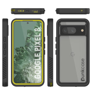 Estuche impermeable Google Pixel 8, Punkcase [Serie Extrema], cubierta de armadura con protector de pantalla incorporado [Amarillo].