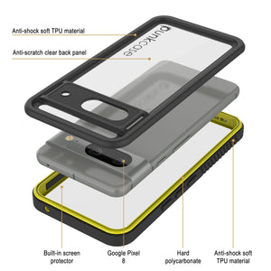 Funda impermeable para Google Pixel 9, Punkcase [Extreme Series] Armor Cover con protector de pantalla incorporado [amarillo]