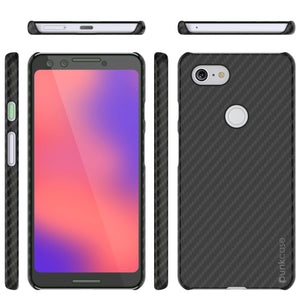 Google Pixel 4 CarbonShield Heavy Duty & Ultra Thin Leather Cover 