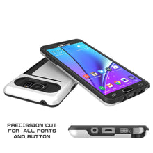 Cargar imagen en el visor de la galería, Galaxy Note 5 Case PunkCase CLUTCH White Series Slim Armor Soft Cover Case w/ Tempered Glass (Color in image: Grey)
