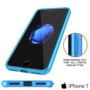 iPhone 7 Case Punkcase® LUCID 2.0 Light Blue Series w/ PUNK SHIELD Screen Protector | Ultra Fit (Color in image: black)
