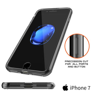 iPhone 7 Case Punkcase® LUCID 2.0 Crystal Black Series w/ PUNK SHIELD Screen Protector | Ultra Fit (Color in image: black)