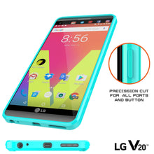 Cargar imagen en el visor de la galería, LG v20 Case Punkcase® LUCID 2.0 Teal Series w/ PUNK SHIELD Glass Screen Protector | Ultra Fit (Color in image: crystal black)

