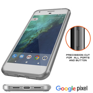 Google Pixel Case Punkcase® LUCID 2.0 Crystal Black Series w/ PUNK SHIELD Glass Screen Protector | Ultra Fit (Color in image: clear)