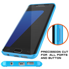 Cargar imagen en el visor de la galería, S7 Edge Case Punkcase® LUCID 2.0 Light Blue Series w/ PUNK SHIELD Screen Protector | Ultra Fit (Color in image: clear)
