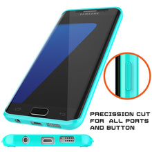 Cargar imagen en el visor de la galería, S7 Edge Case Punkcase® LUCID 2.0 Teal Series w/ PUNK SHIELD Screen Protector | Ultra Fit (Color in image: clear)
