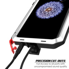 Cargar imagen en el visor de la galería, Galaxy S9 Metal Case, Heavy Duty Military Grade Rugged Armor Cover [shock proof] Hybrid Full Body Hard Aluminum &amp; TPU Design [non slip] W/ Prime Drop Protection for Samsung Galaxy S9 [White] (Color in image: Neon)
