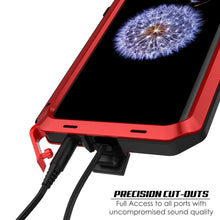 Cargar imagen en el visor de la galería, Galaxy S9 Metal Case, Heavy Duty Military Grade Rugged Armor Cover [shock proof] Hybrid Full Body Hard Aluminum &amp; TPU Design [non slip] W/ Prime Drop Protection for Samsung Galaxy S9 [Red] (Color in image: Gold)
