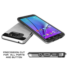 Cargar imagen en el visor de la galería, Galaxy Note 5 Case PunkCase SLOT Silver Series Slim Armor Soft Cover Case w/ Tempered Glass (Color in image: Pink)
