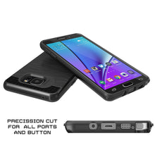 Cargar imagen en el visor de la galería, Galaxy Note 5 Case PunkCase SLOT Black Series Slim Armor Soft Cover Case w/ Tempered Glass (Color in image: Pink)
