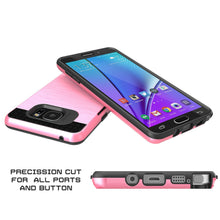 Cargar imagen en el visor de la galería, Galaxy Note 5 Case PunkCase SLOT Pink Series Slim Armor Soft Cover Case w/ Tempered Glass (Color in image: Black)
