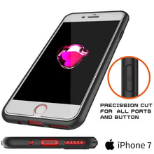 Cargar imagen en el visor de la galería, iPhone SE (4.7&quot;) Case [MASK Series] [BLACK] Full Body Hybrid Dual Layer TPU Cover W/ protective Tempered Glass Screen Protector (Color in image: red)
