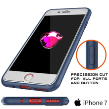 Cargar imagen en el visor de la galería, iPhone SE (4.7&quot;) Case [MASK Series] [NAVY] Full Body Hybrid Dual Layer TPU Cover W/ protective Tempered Glass Screen Protector (Color in image: red)
