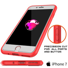 Cargar imagen en el visor de la galería, iPhone SE (4.7&quot;) Case [MASK Series] [RED] Full Body Hybrid Dual Layer TPU Cover W/ protective Tempered Glass Screen Protector (Color in image: navy)
