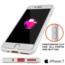 Cargar imagen en el visor de la galería, iPhone SE (4.7&quot;) Case [MASK Series] [WHITE] Full Body Hybrid Dual Layer TPU Cover W/ protective Tempered Glass Screen Protector (Color in image: red)
