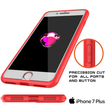 Cargar imagen en el visor de la galería, iPhone 8+ Plus Case [MASK Series] [RED] Full Body Hybrid Dual Layer TPU Cover W/ protective Tempered Glass Screen Protector (Color in image: navy)
