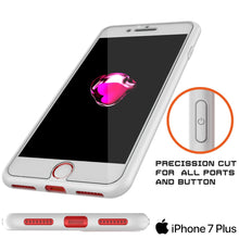 Cargar imagen en el visor de la galería, iPhone 8+ Plus Case, Punkcase [MASK Series] [WHITE] Full Body Hybrid Dual Layer TPU Cover W/ protective Tempered Glass Screen Protector (Color in image: red)
