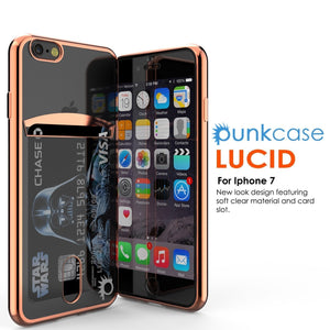 iPhone SE (4.7") Case, PUNKCASE® LUCID Rose Gold Series | Card Slot | SHIELD Screen Protector | Ultra fit (Color in image: Silver)