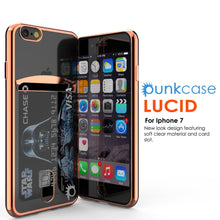 Cargar imagen en el visor de la galería, iPhone 7 Case, PUNKCASE® LUCID Rose Gold Series | Card Slot | SHIELD Screen Protector | Ultra fit (Color in image: Silver)
