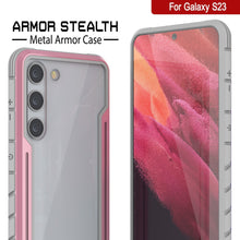Cargar imagen en el visor de la galería, Punkcase S23 Armor Stealth Case es una funda protectora de grado militar con múltiples capas, en color oro rosa.
